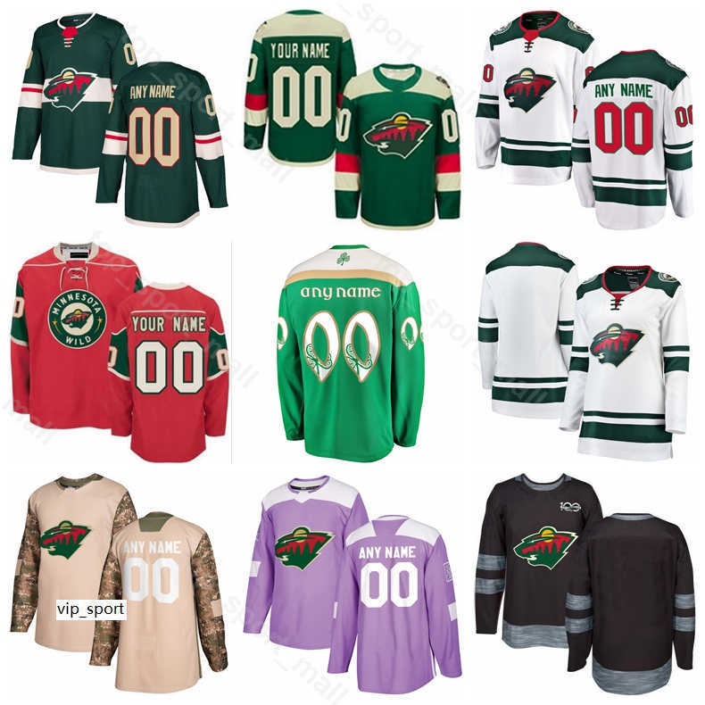 

Minnesota Wild Ice Hockey Charlie Coyle Jersey 9 Mikko Koivu Nino Niederreiter Devan Dubnyk Camo Veterans Day St Patricks, Men purple