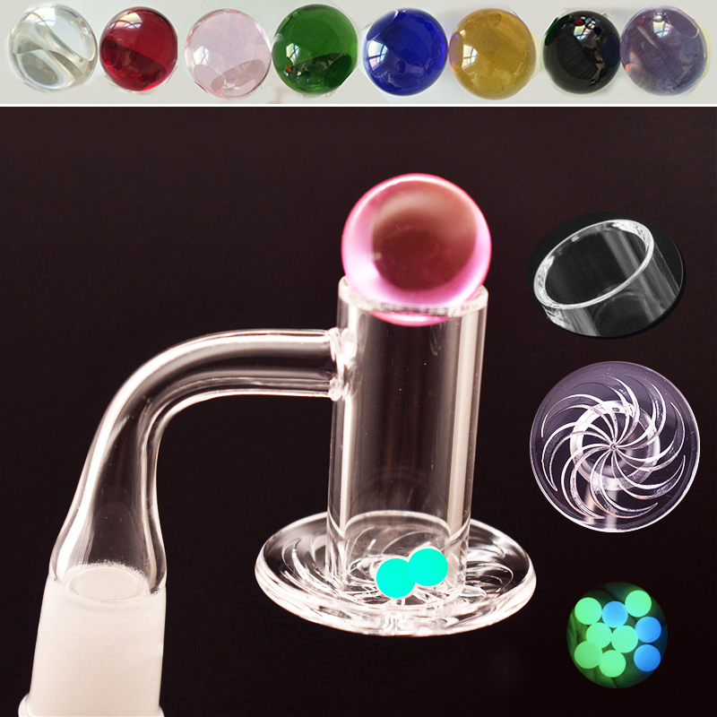 

New 20mm OD Full Weld Beveled Edge Blender Quartz Banger 10mm 14mm 18mm female Male Frosted Joint with glass carb cap ball