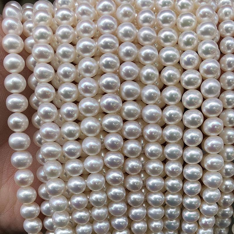 

Other Natural + Purple Pearl Round Beads For Jewelry Making 15" Strand Pink White Freshwater Bead Bracelet Necklace Gift