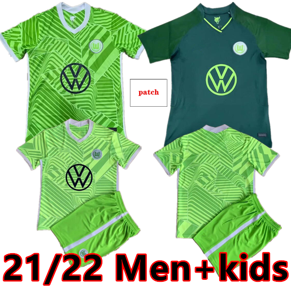 

21 22 VfL Wolfsburg soccer jersey 2021 2022 Home GINCZEK STEFFEN shirts Away MBABU BROOKS ARNOLD WEGHORST men+kids football uniform, 21/22 away