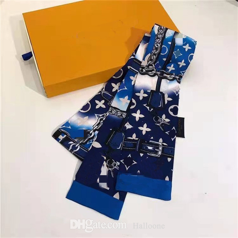 

Classic Brand Top designer woman Silk Scarf Fashion Letter Luxury Old Folwer Brown White Grid Headband Small Scarfs Variable Headscarf Accessories Activity Gift