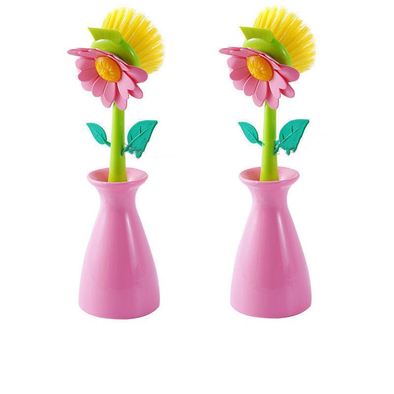 

Long Handle Pot Brush with Handle, Kitchen Cleaning Brush Does Not Hurt The Pot, Does Not Stick to the Oil
