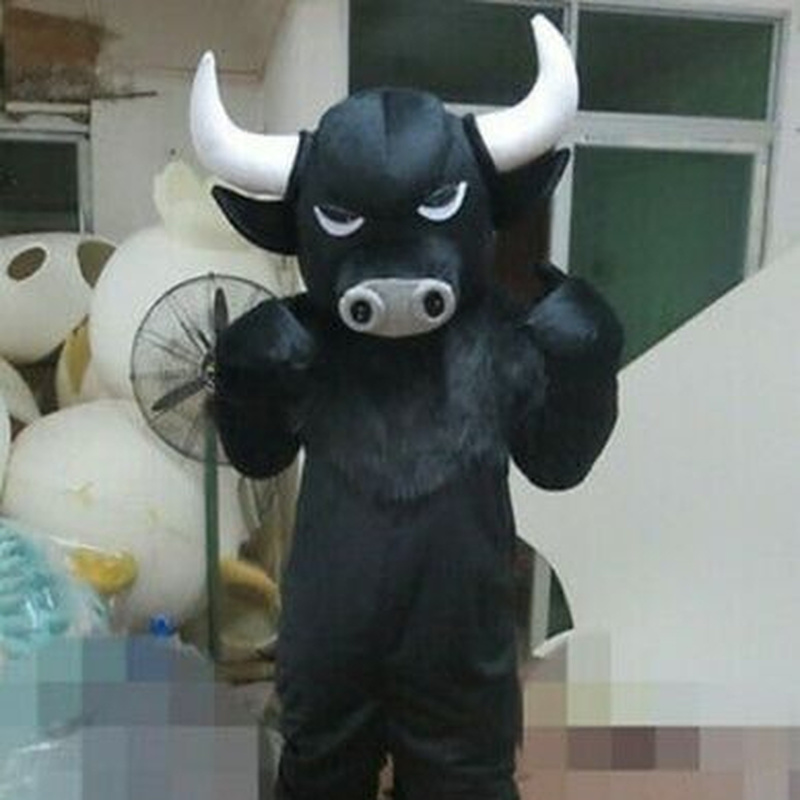 Costumes de mascotte nouvelle vente chaude Costume de mascotte de taureau noir jeu de rôle Costume de fête publicité Halloween pâques
