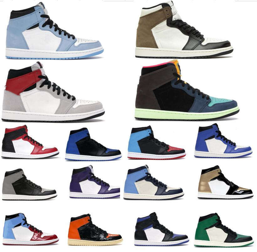 

Basketball Shoes 1 1S Dark Mocha Bred Toe Chicago Shattered Backboard Banned Game Royal UNC trainer Shadow Multicolor Sneakers, 37