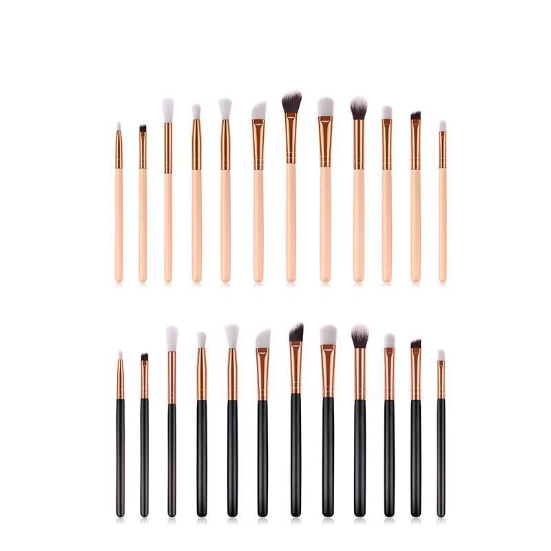 

Makeup Brushes Set 12-Pieces Base Shadow Concealer Contour Eyeshadow Synthetic Hair pink white DHL