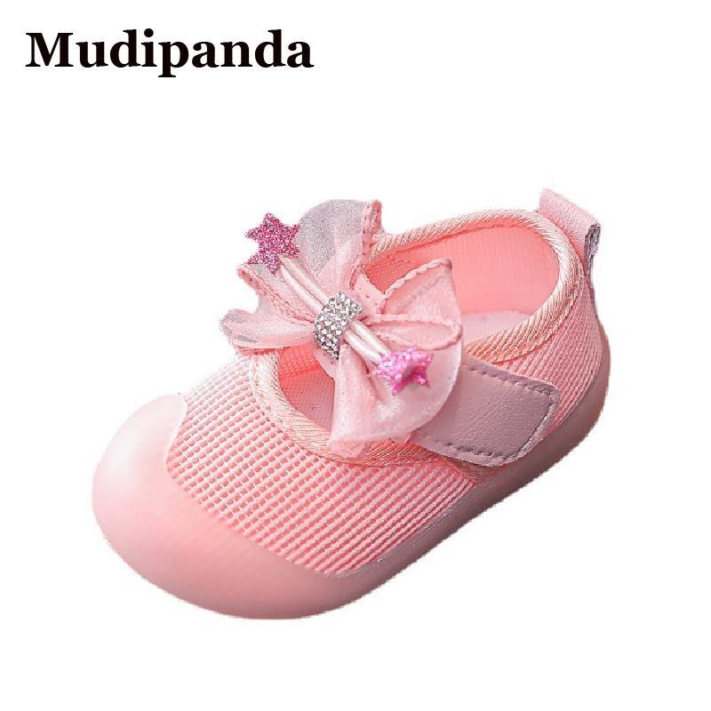 

First Walkers Baby Girl Princess Mesh Shoes Round Head Kids Casual Born Sneakers Of Girls Infant Toddler Sandals Child Flat Sneaker