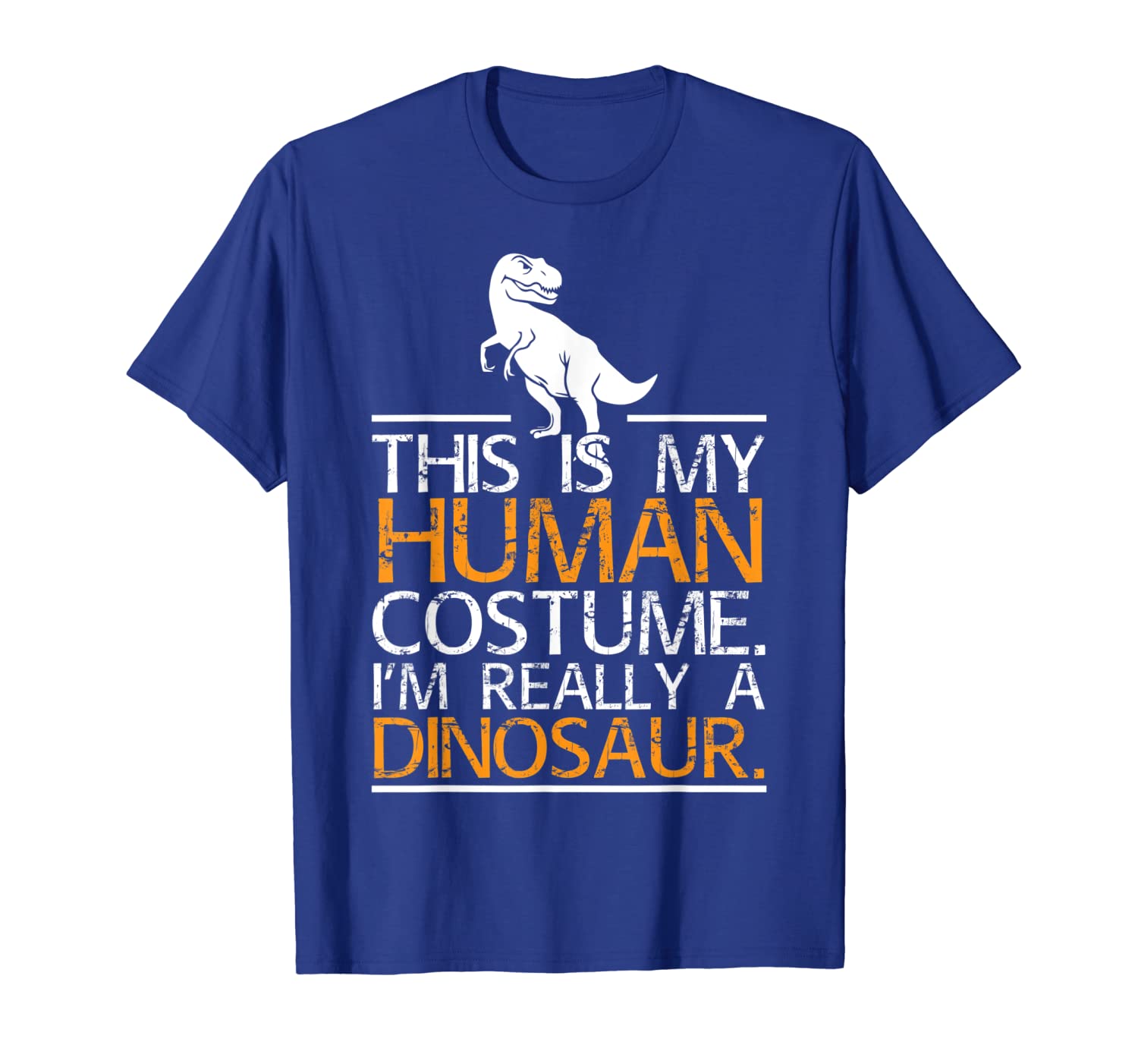 

this is my human costume i'm really a dinosaur tshirt, White;black