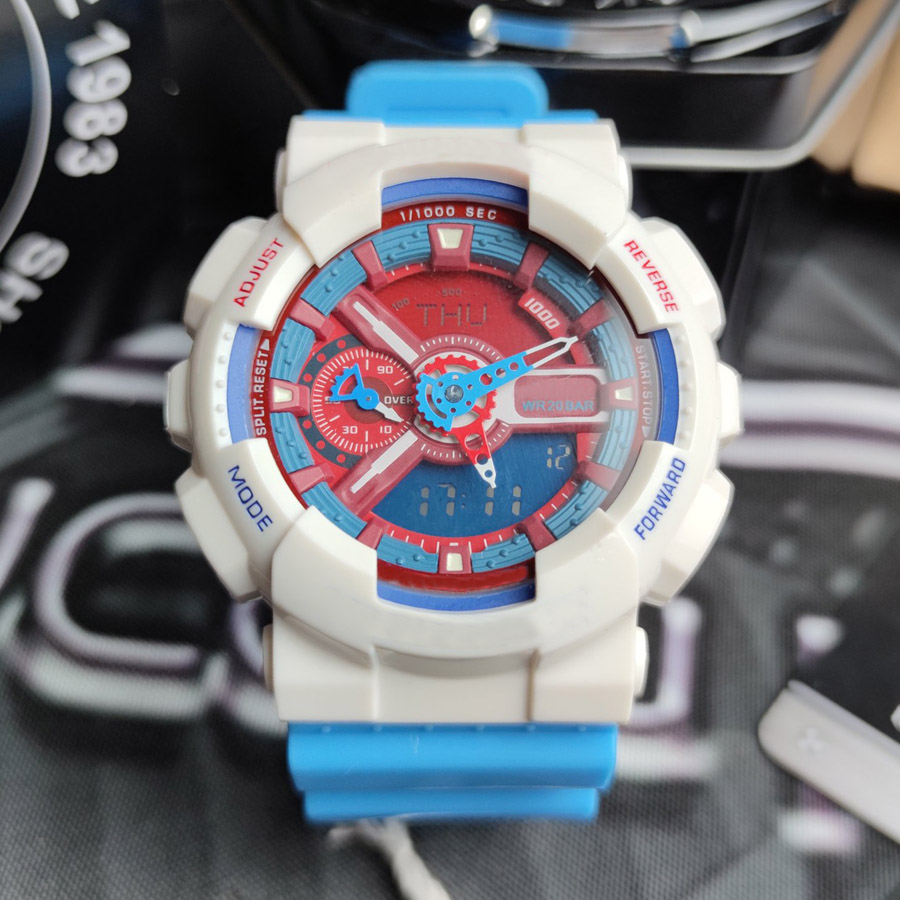 

Brand Full-featured Wrist watches LED Dual Display Men Women Luxury Royal Oak Electronic Analog Digital Ladies Waterproof Colorful Clock -3, Model 5