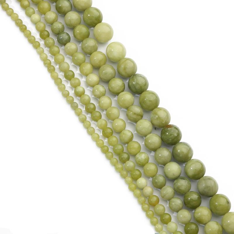 

Other 32-89pcs 4-12mm Natural Stone Green Taiwan Jades Round Beads For Jewelry Making DIY Bracelet Necklace Loose Spacer