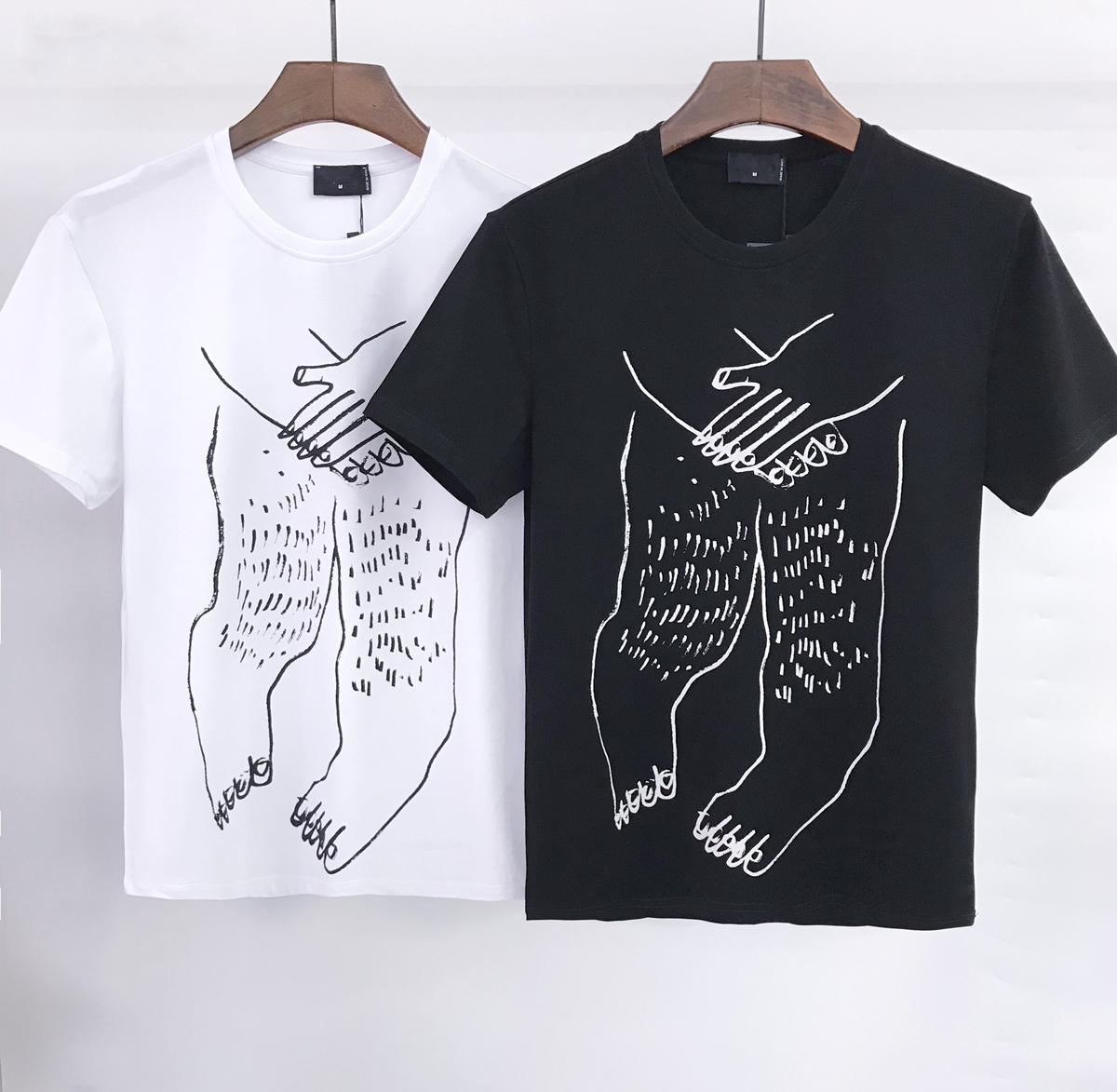 

Free transport of high-quality cotton t shirts Summer, 2021, European American short-sleeved T-shirt fashion and casual printed DT10886, Dt887