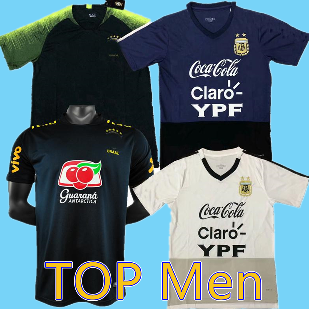 

Top new 2019 2020 2021 Argentina Soccer Wear casual t shirts football national team training Jerseys shirt, Black green