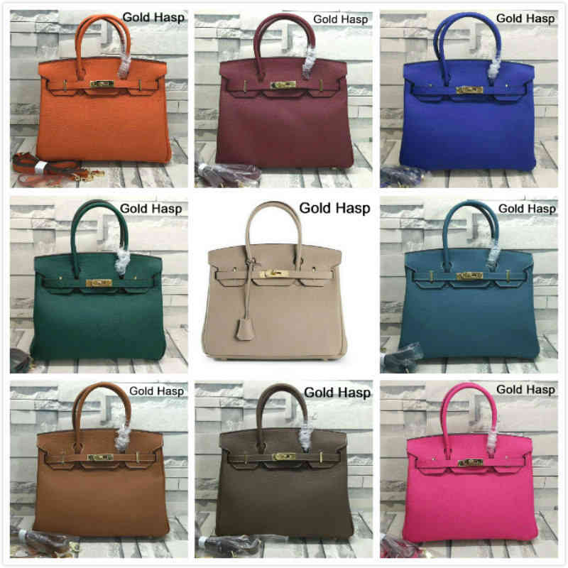 

Designer Handbags 2022 Fashion Herme Birkin Bags Pochette Tote Litchi Pattern Letter Lock Interior Pocket Lady Have Logo have logo, 8# red