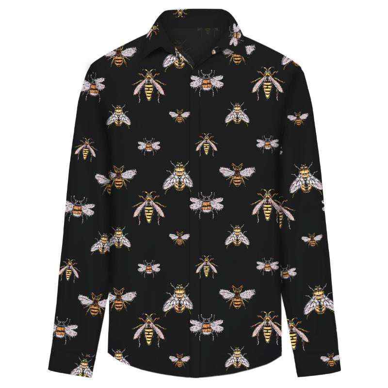 

Men' Casual Shirts Cloudstyle Mens Floral Print Dress Shirt Flower Pattern Long Sleeve Button Down Clothes Spring Autumn Oversize -7XL, 3dkfb1clcc005