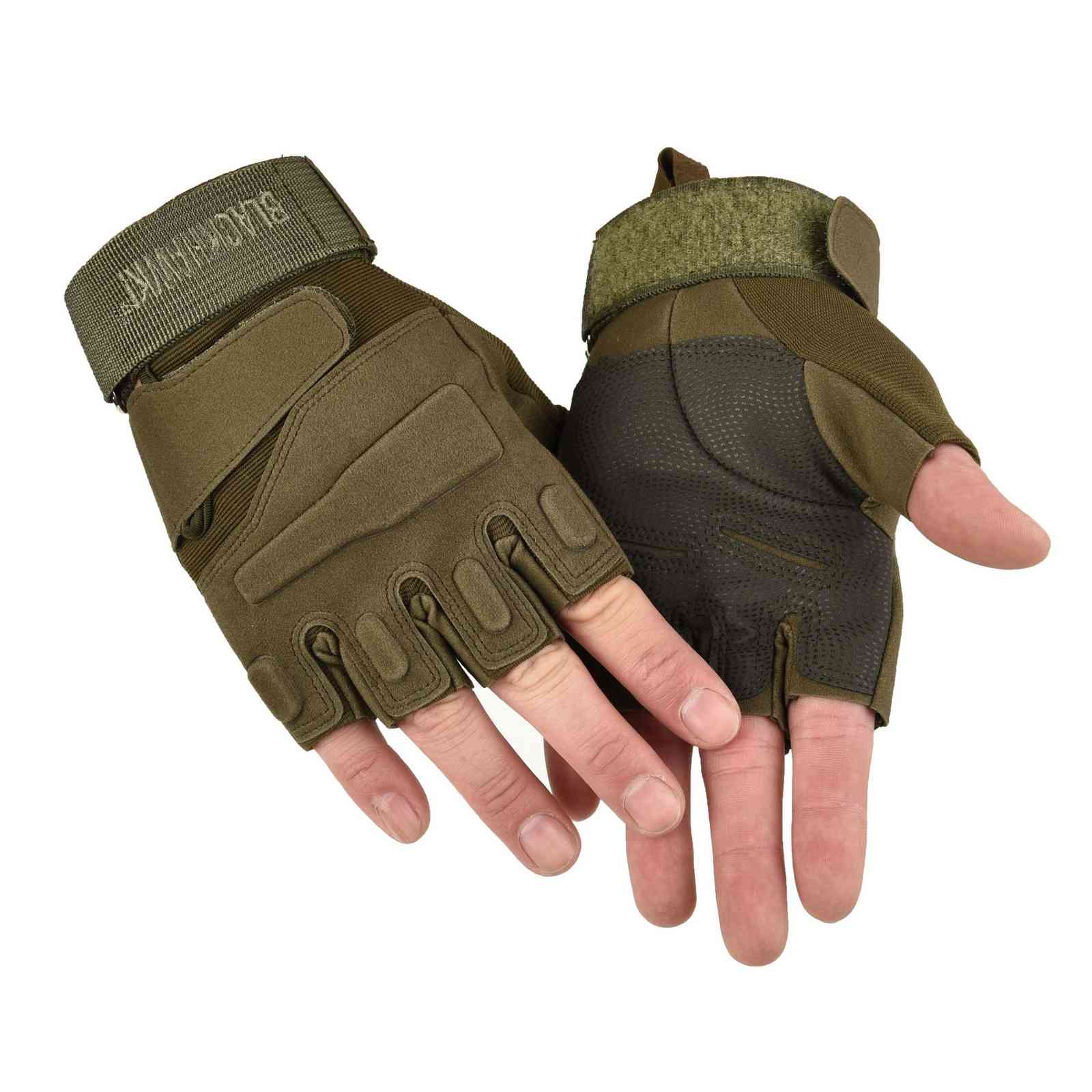 

Half finger combat gloves anti stab anti-skid anti-wear fighting self-defense for training Finger Gloves military fans