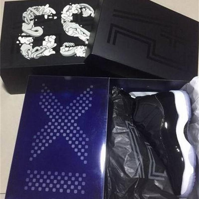

Space Carbon Fiber Box 45 11s Jam Top Men Shoes Basketball Women Real Anniversary 25th Sports Quality Sneakers With 11 Cmvdc, Black