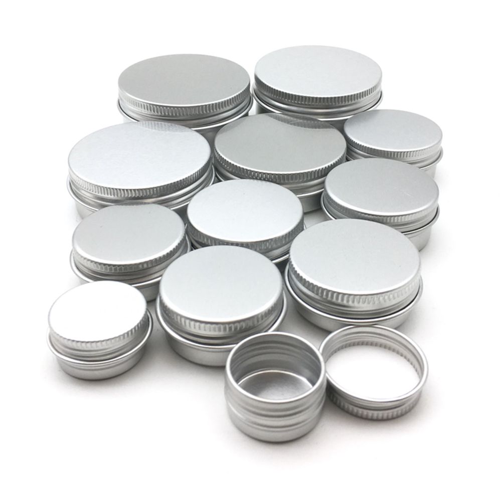 

Aluminum Jar Tins 20ml 39*20mm Screw Top Round Aluminumed Tin Cans Metal Storage Jars Containers With Screws Cap for Lip Balm Containers 5ml 10ml 15ml 25ml 30ml 35ml