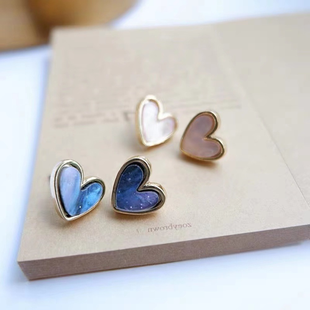 

earrings Korean love sweet temperament 925 silver needle fairy simple and exquisite net red Earrings, Golden