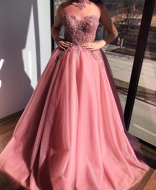 

2021 Plus Size Arabic Aso Ebi Beaded Lace Sexy Prom Dresses Sheer Neck A-line Tulle Evening Formal Party Second Reception Gowns ZJ215, Champagne