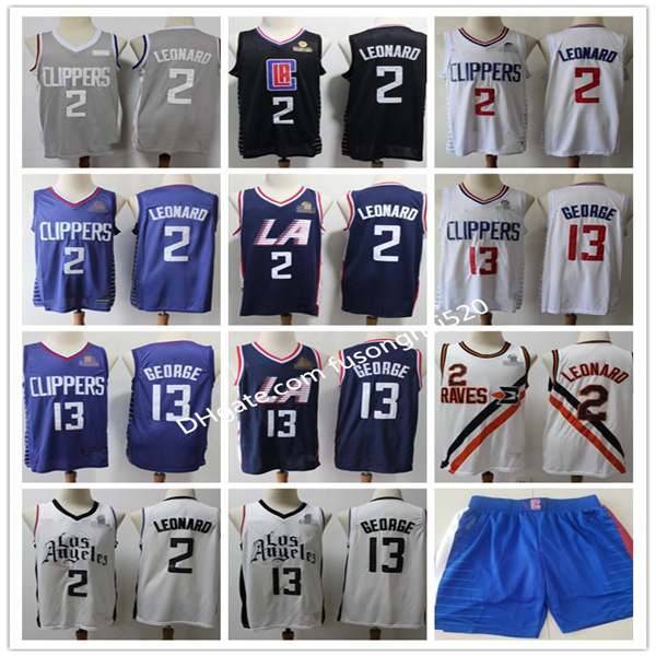 

2021 2021 Mens Los Angeles Clippers Throwback Jersey Paul 13 George Kawhi 2 Leonard Basketball Shorts Basketball Jersey, Black;red