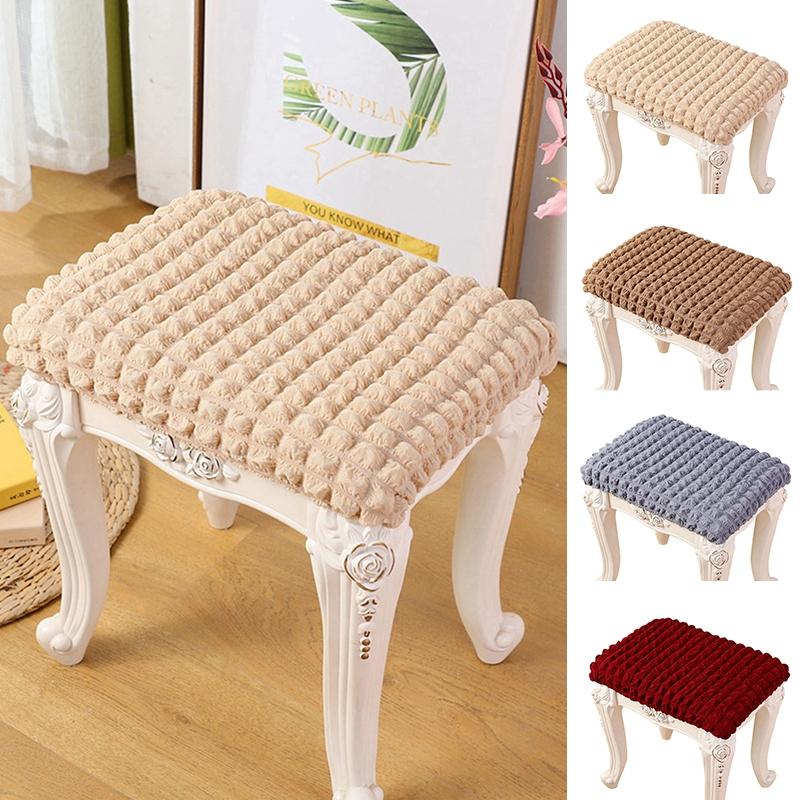 

Chair Covers Small Square Stool Cover Piano Bubble Stretch Elastic Home Table Slip-cover Protector For Living Room