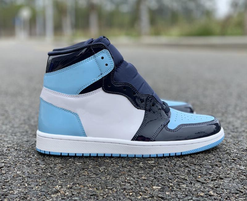 

Newest Popular 1 Obsidian Blue Chill White Man Designer Basketball Shoes Discount I UNC Patent Leather Ladies Fashion Trainers Come With Box
