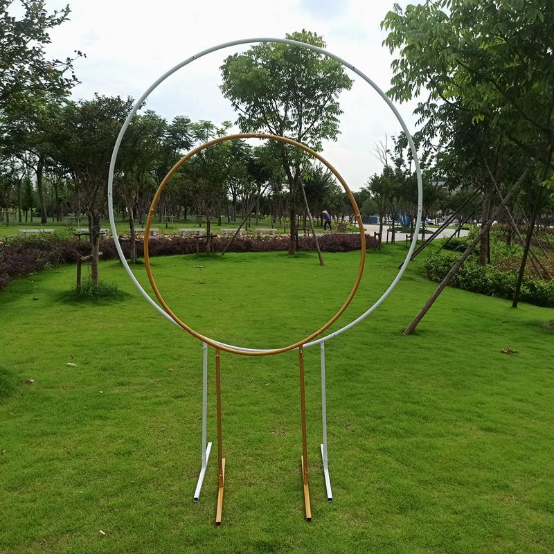

Party Decoration Iron Round Background Circle Arch Heightened Ring Stand Baby Shower Backdrop Wedding Birthday Po Banner Flower Frame