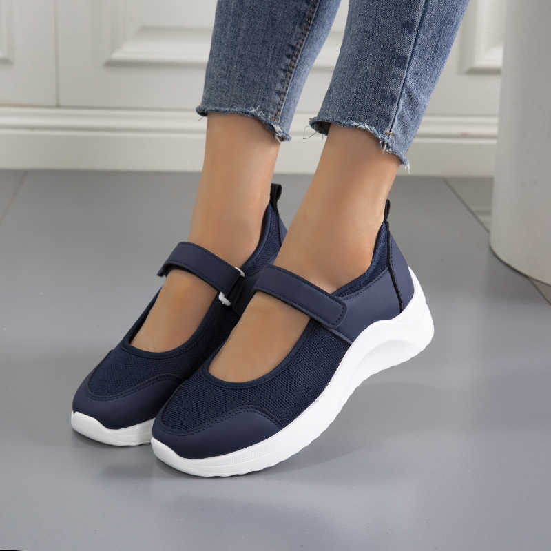 

2021 Spring/Autumn New Fashion Casual Shallow Mouth Mesh Hollow Women's Sandals Breathable Wedges Sneakers Platform Sandals Y0721, Black