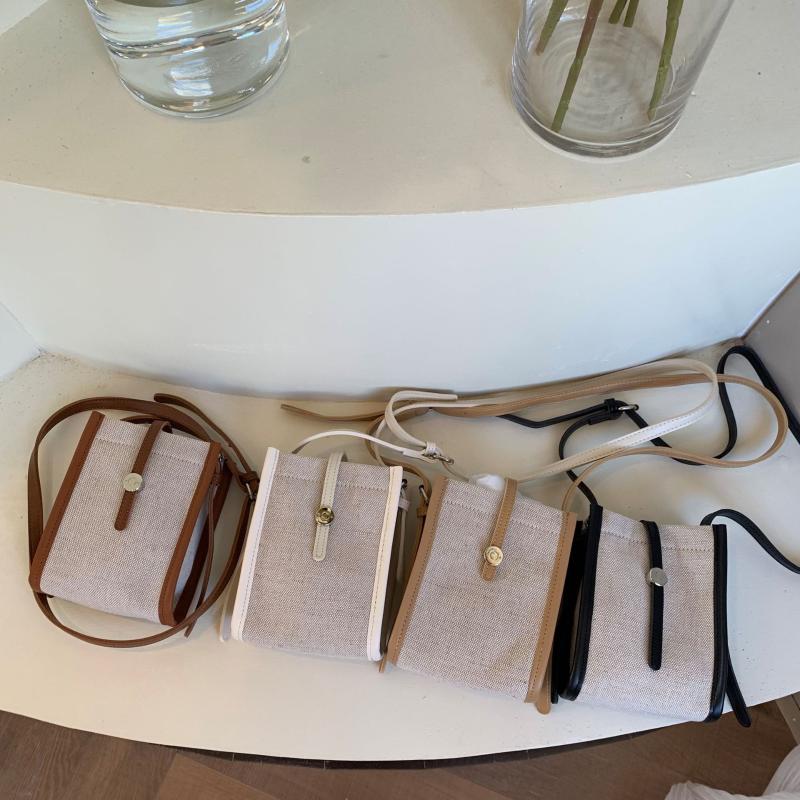 

Evening Bags 2021 Spring And Autumn TMini Handbag Canvas Women Simple Fashion Small Mobile Phone Bag Fbsjmn