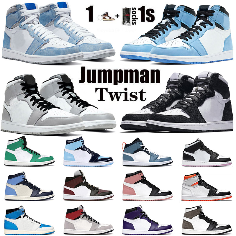 

Top Quality TWIST Basketball Shoes 1 1s University Blue Jumpman Hyper Royal Light Smoke Grey Seafoam Obsidian UNC Mens Womens Sneakers Trainers 36-46, A6 36-40 high og valentines day