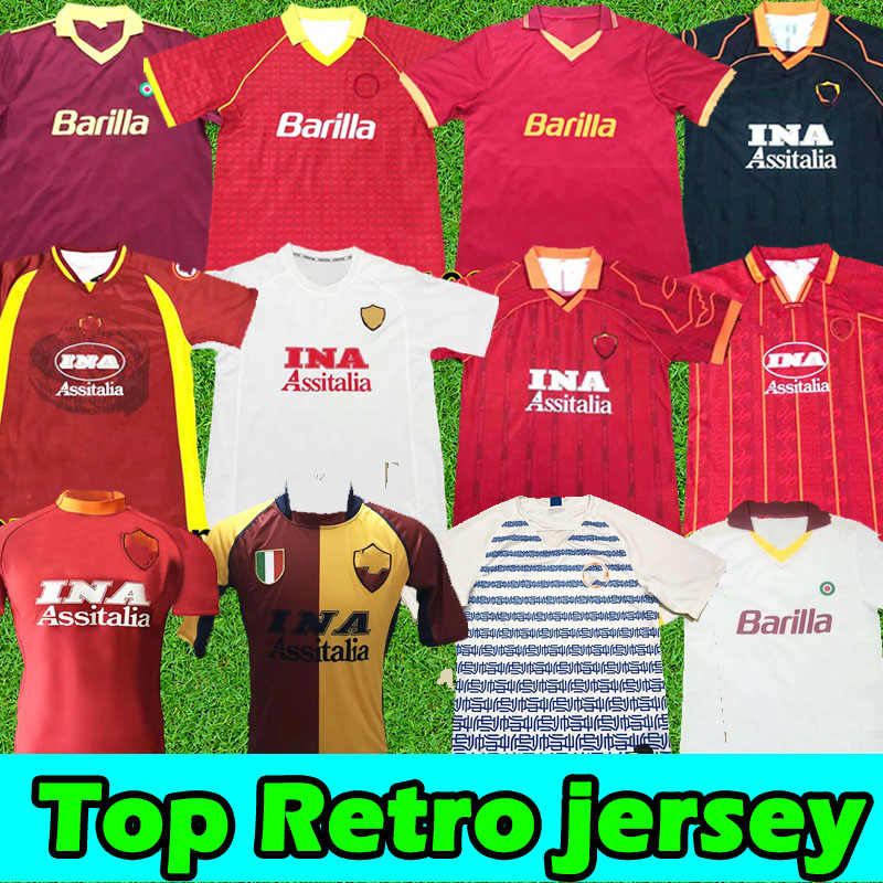 

88 89 90 91 92 93 94 95 96 97 98 99 ROMA retro soccer jerseys 00 01 02 TOTTI BATISTUTA Candela Montella 2002 Maglia da NAKATA football shirt men, Away s-4xl