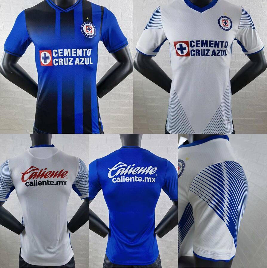

Player Version Cruz Azul Fútbol Club Soccer Jerseys 21/22 short sleeve away white shirts 2021/2022 Football uniforms, Third patch 2
