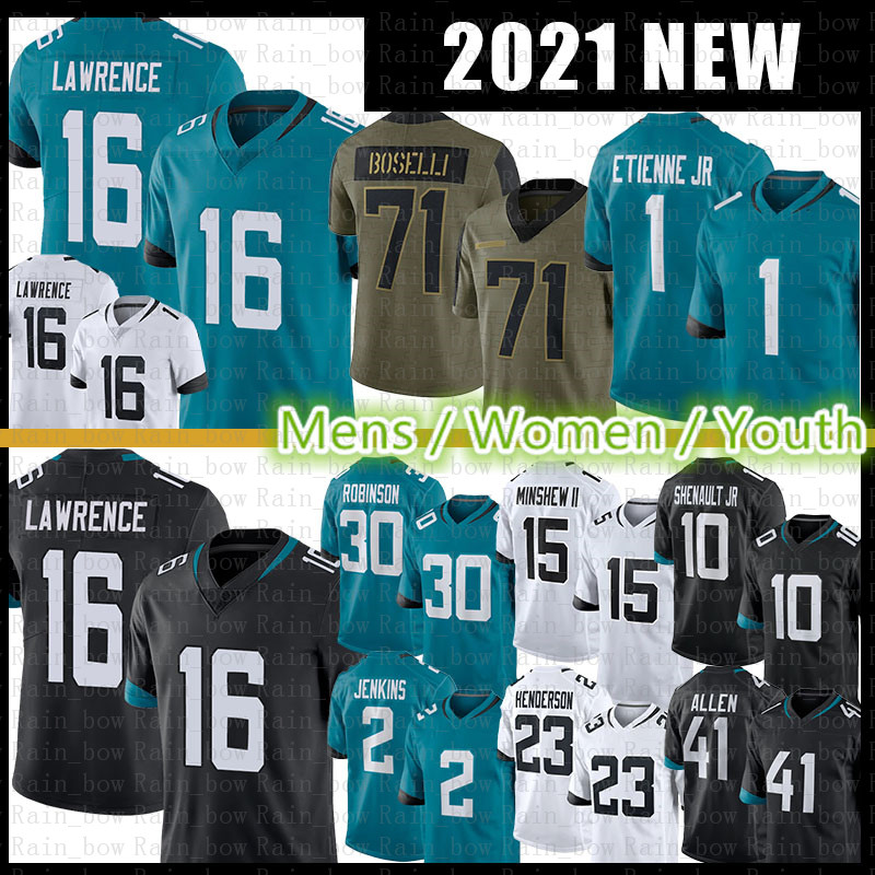 

Custom Trevor Lawrence Jersey Josh James Robinson Travis Etienne JR Laviska Shenault Jr. Fred Taylor CJ Henderson Myles Jack Mark Brunell D.J. Chark Maurice Jones-Drew, Mens jersey(mzh)