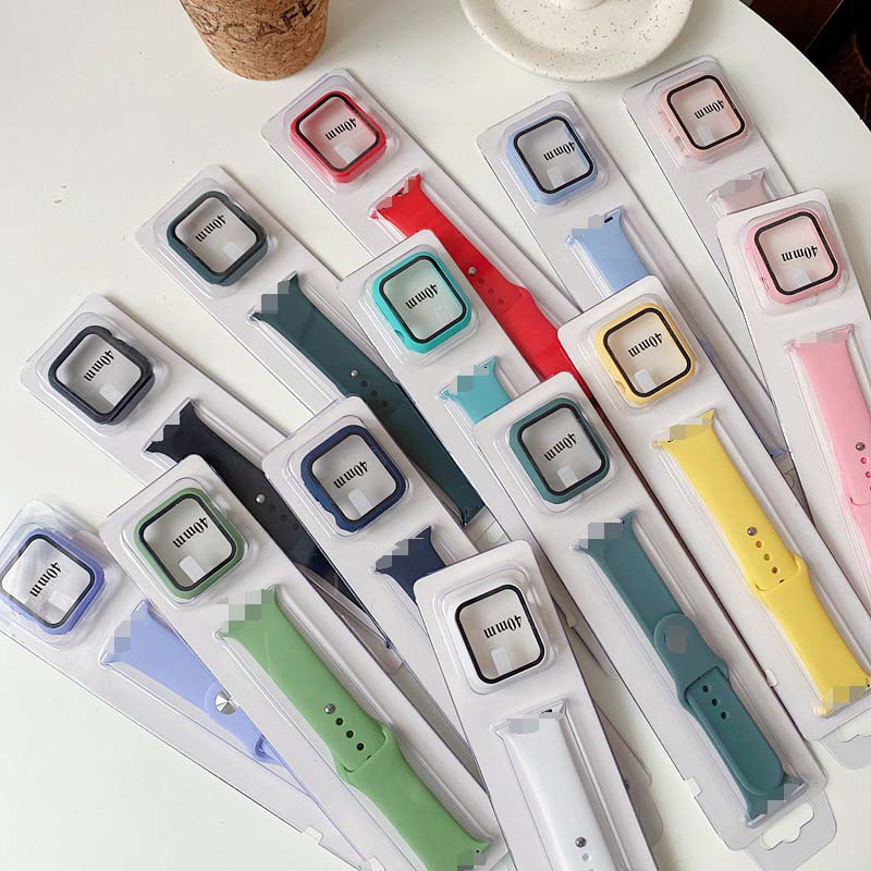 

Smart Straps tempered film hard case for watch band 42mm 38mm 44mm 40mm iwatch Series 4/3/2/1 wrist bands bracelet