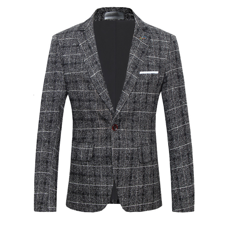 

Men's Suits & Blazers Male casual fine suit business party prom office blazer single daily life breasted, Royal blue.