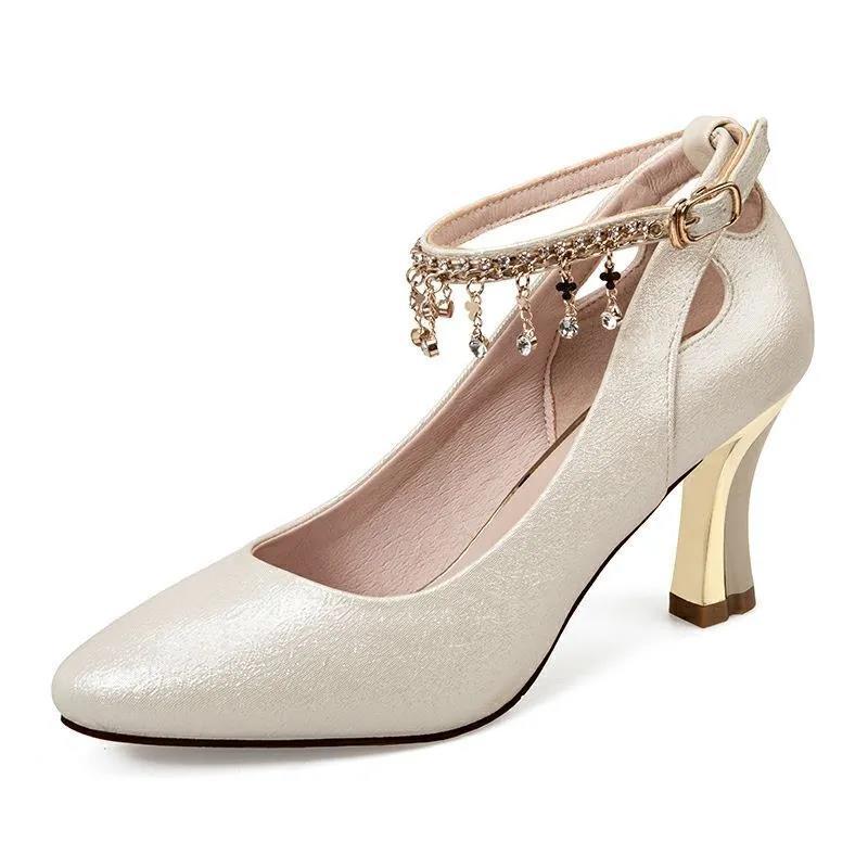 

Dress Shoes Women Fashion High Quality Golden Sexy Wedding Stiletto Heels For Night Club Lady Party Black Femmes Hauts Talons G7053