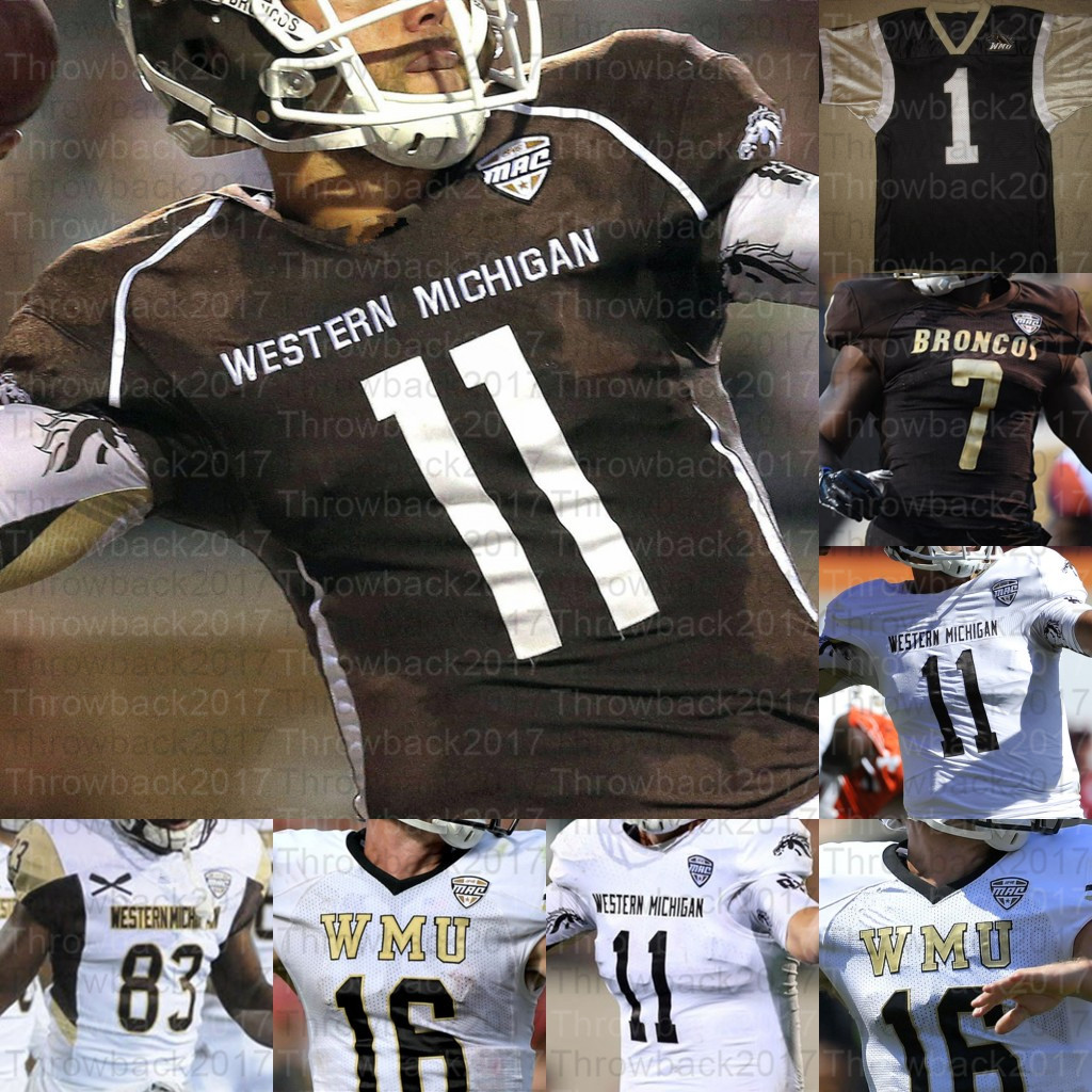 

Custom Western Michigan WMU College Football Jerseys Jon Wassink LeVante Bellamy Skyy Moore Giovanni Ricci Keith Mixon Jr. Davis Fayad Jennings, White ii