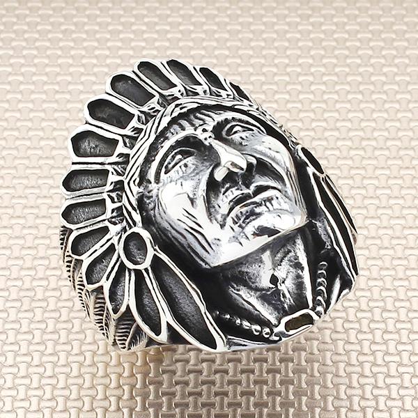 

Injun Silver Ring Men Made In Turkey Solid 925 Sterling Cluster Rings
