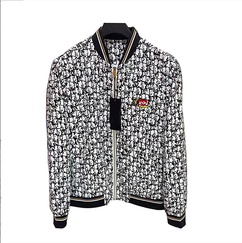 

2021 Men's Baseball Jacket Stripe Printed Zipper Uniform Fashion Matching High Quality Winter Warm Clothes Asia Code M-3X#90, Khaki