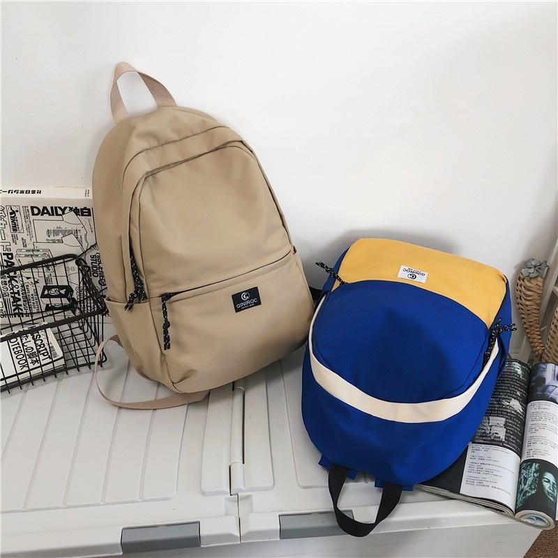 

School Bags Fashion Women's Backpack Trendy Nylon Simple Bag For Girls Large-capacity Waterproof Student Traveling Backpacks 2021, Black