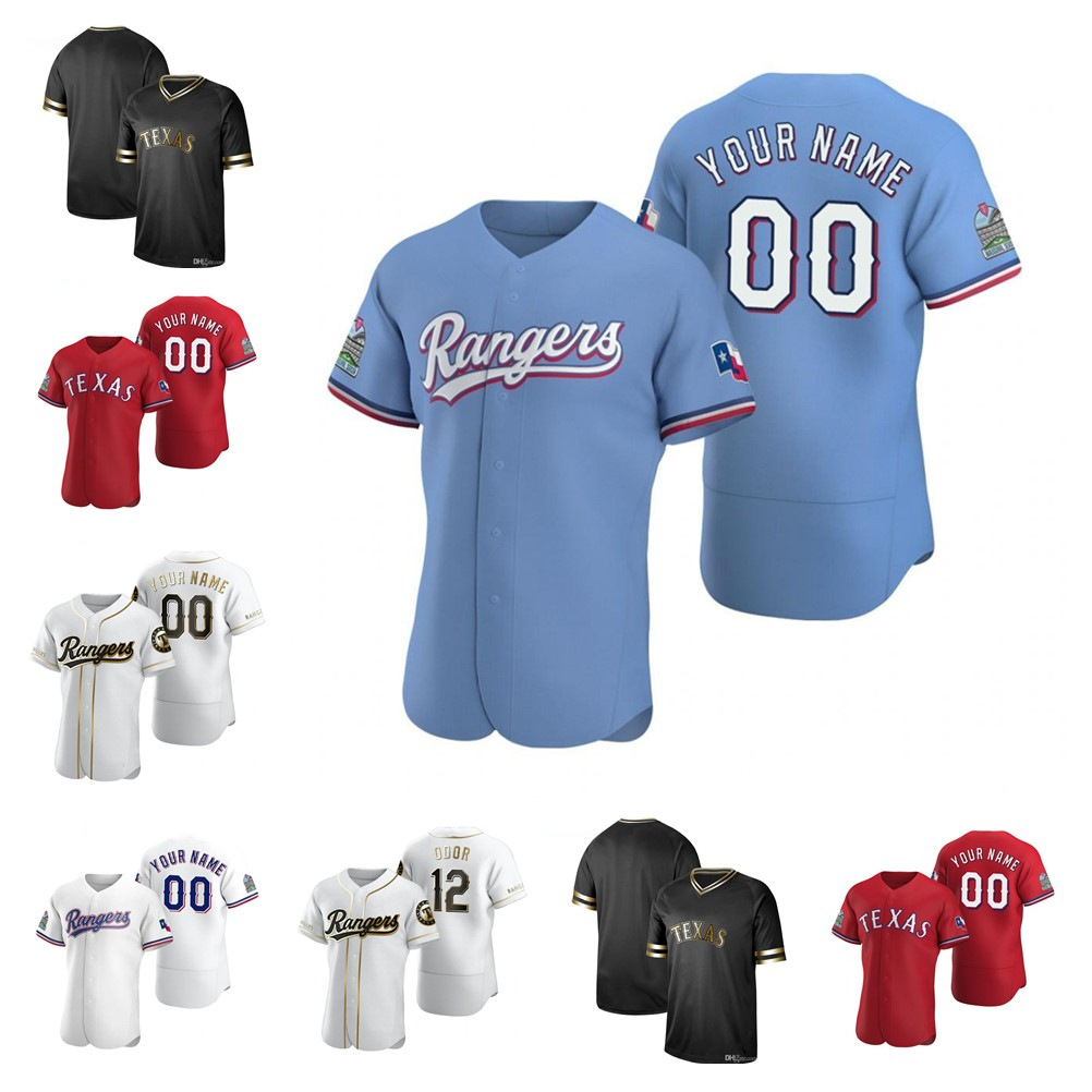 

2021 Men's Women's Youth Rougned Jersey Odor Danny Santana Shin-Soo Choo Joey Gallo Willie Calhoun Nomar Mazara Hunter Pence Jerseys, Blue;black