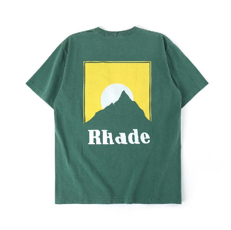 

free ship Grey Green Rhde T Shirt Men Women 1:1 Washed Do Old T-shirts Summer Style Fashion High Quality Rhue Top Tees, Customize