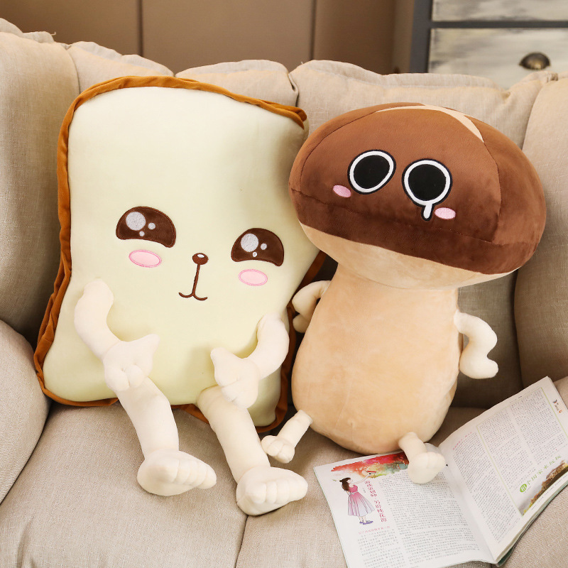 

INS network red mushroom toast bread pillow office nap pillow car sofa bed back to back creative cute