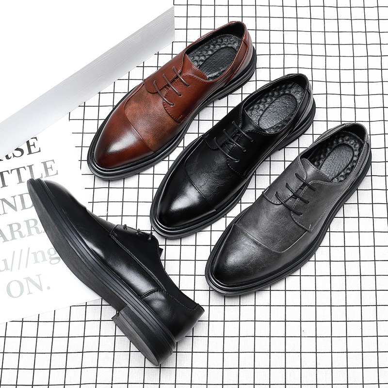 

British Designer Mens Brown Dress Shoes Business Leisure Lace Up Black Business Leisure Office Career Plus Size 38-48 ZYD-3092