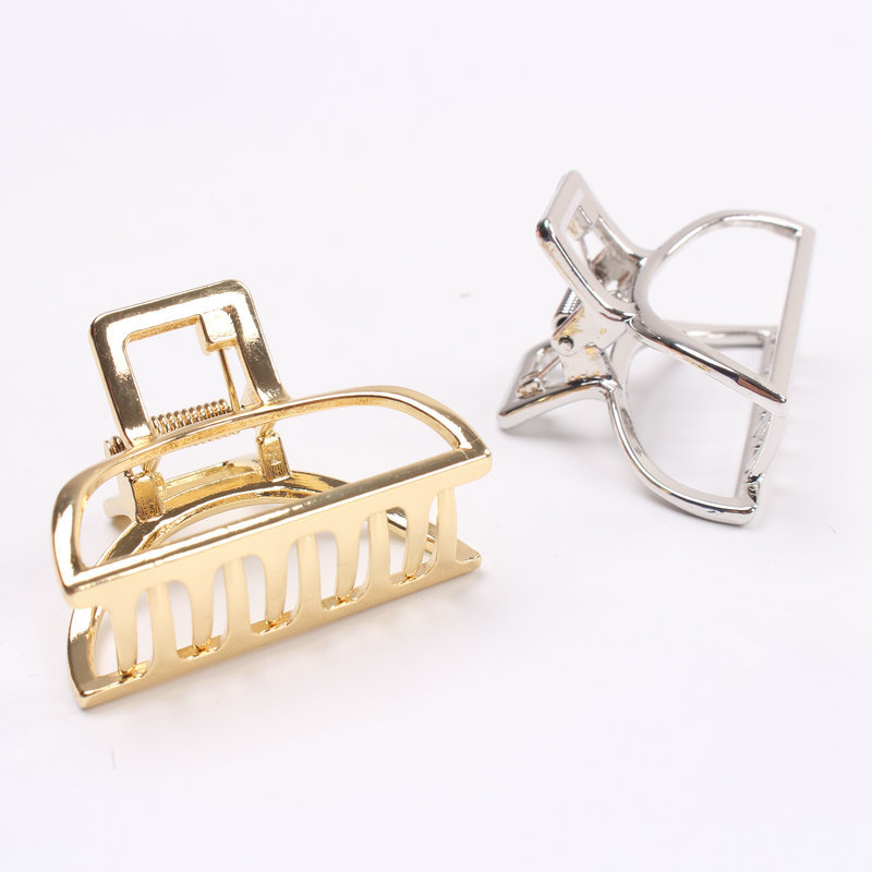 Simple Metal Head Claws 4CM Diameter Children Hair Clips Hairpin Headdress for Girl 211218-image-670587536