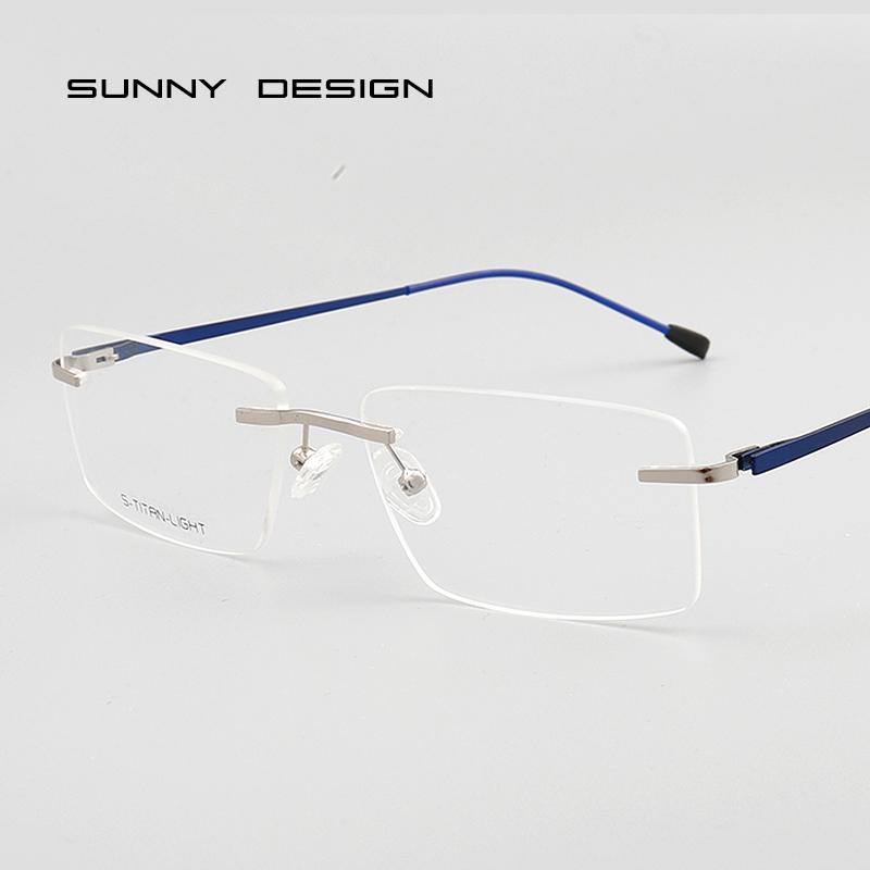 

Fashion Sunglasses Frames SUNNY Spot Wholesale Men Style Rimless Eye Glasses Square Men's Eyeglasses Stainless Steel Optical