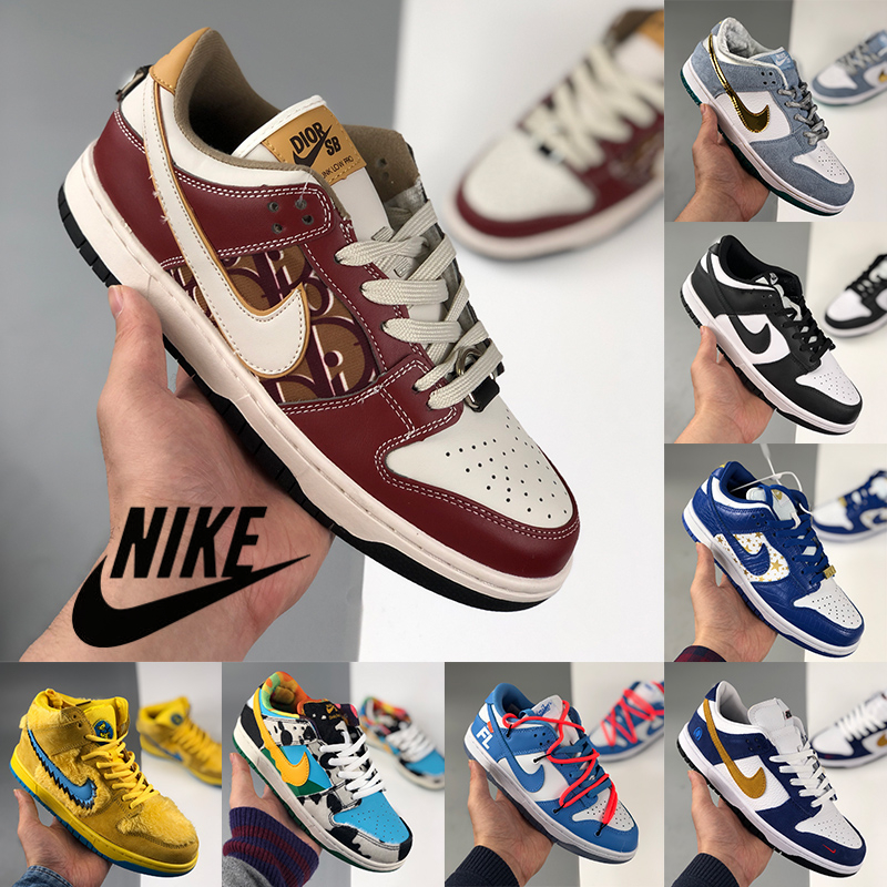 

Nike SB Dunk Low Running Shoes X Dior Off White Bears Chunky Dunky Supreme Stars Mens Womens High Quality Sports Sneakers Size 36-45