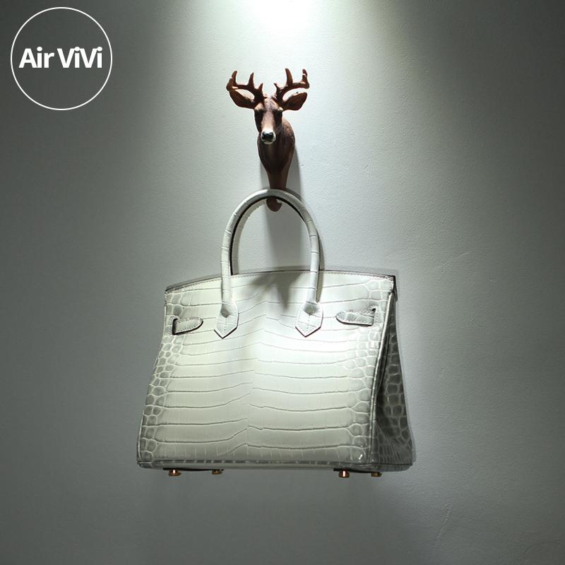

Himalaya White Series Crocodile Pattern Cowhide Birkin Bag Womens Leather Handbag