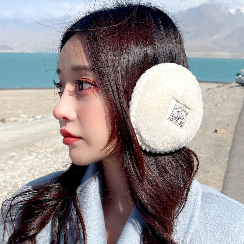 

Berets Winter Ear Muff Warm Female Riding Windproof Bag Cover Foldable Earmuffs Muffs Warmer Accessories Woman Apparel