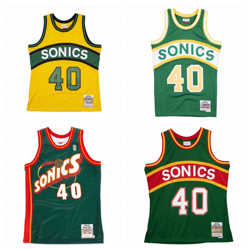 

MEN Swingman Jersey Seattle SuperSonics Road 1995-96 Shawn Kemp, Black;red