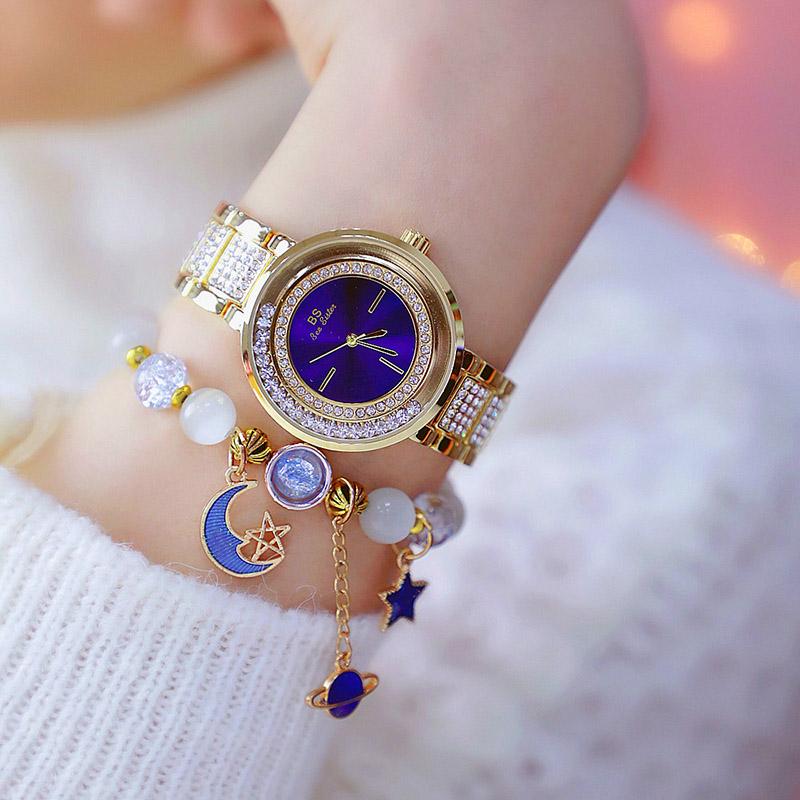 

Wristwatches 2021 Arrival Women Quartz Watches Luxury Diamond Elegant Dress Ladies Relogios Femininos Saat Clock, Slivery;brown